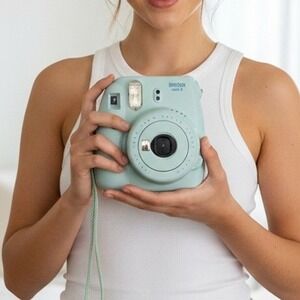 Fujifilm Instax Mini 8 Instant Camera Sky Blue With Strap